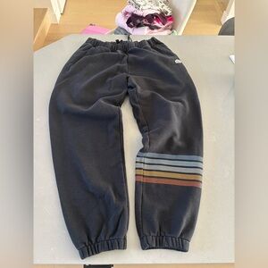 Patagonia Black sweatpants with Striped Detail